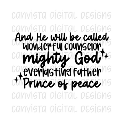 And He Will Be Called.. PNG File - Digital Design