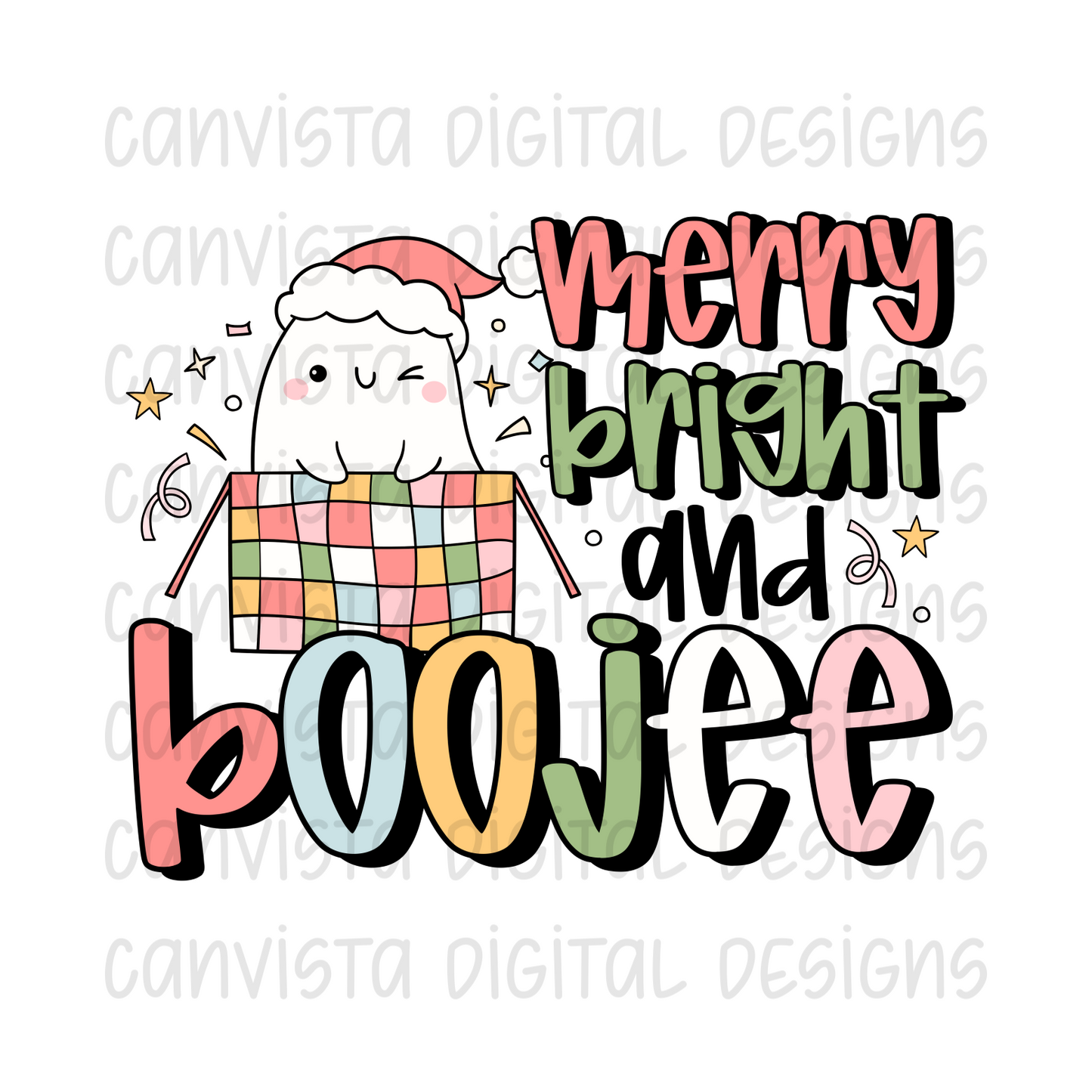 Merry Bright and Boojee PNG File - Digital Design