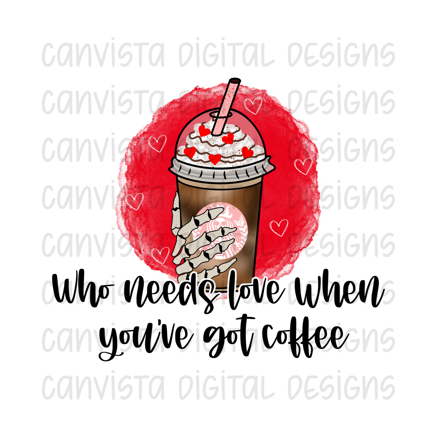 Who Needs Love When You've Got Coffee PNG File - Digital Design