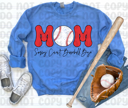 Sorry. Can't. Baseball. Bye PNG File - Digital Design