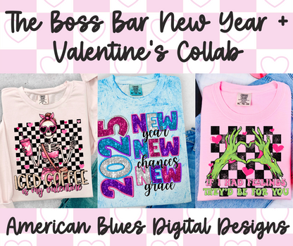 New Year + Valentine's Collab - The Boss Bar Designer Collab Bundle - Digital Designs