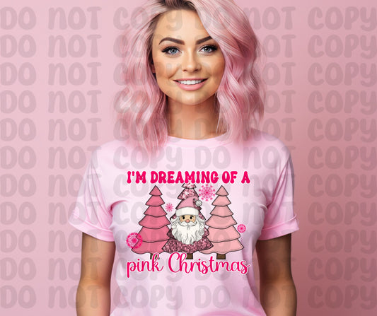 I'm Dreaming Of A Pink Christmas PNG File - Digital Design