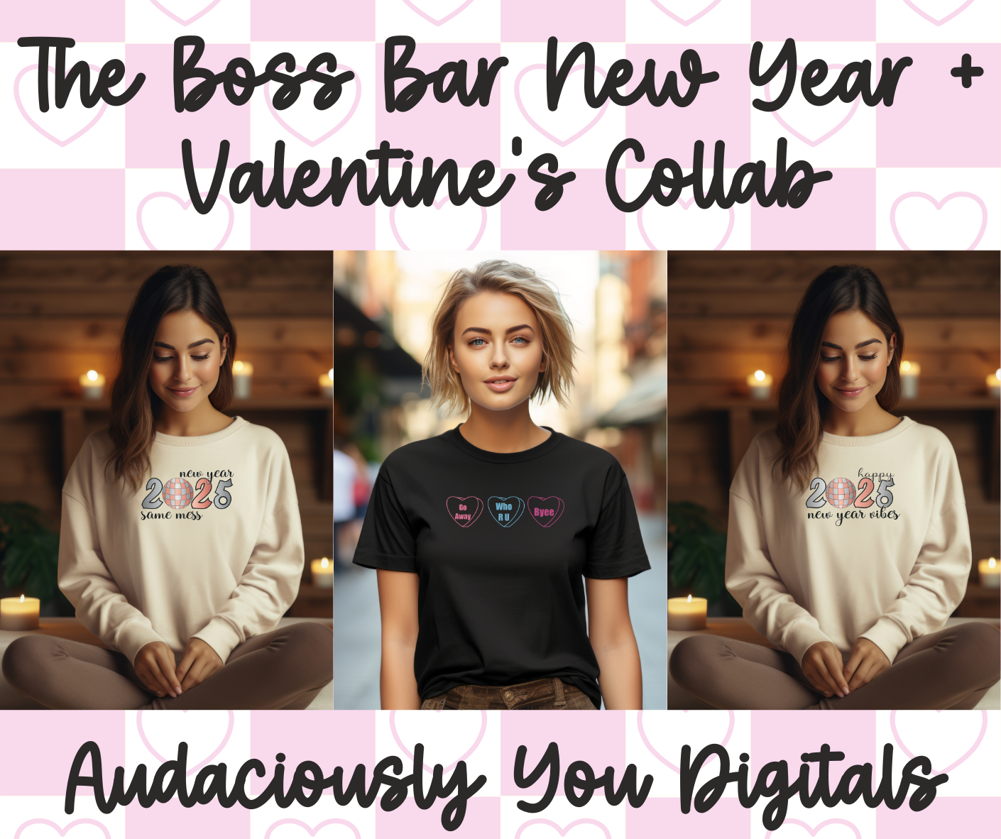 New Year + Valentine's Collab - The Boss Bar Designer Collab Bundle - Digital Designs