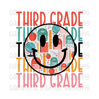 Third Grade Smiley PNG File - Digital Design