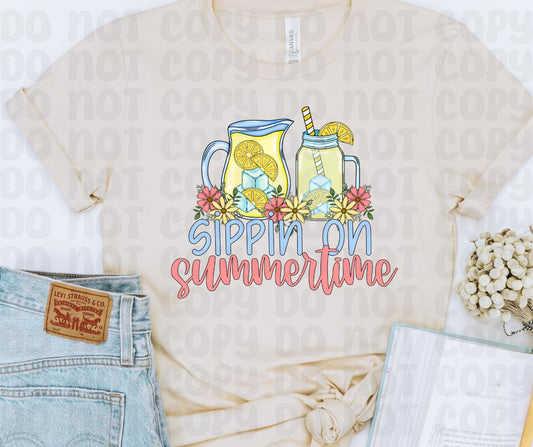 Sippin On Summertime PNG File - Digital Download