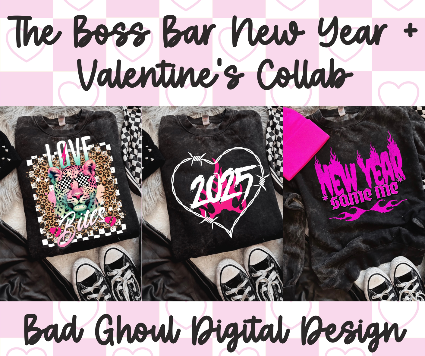 New Year + Valentine's Collab - The Boss Bar Designer Collab Bundle - Digital Designs