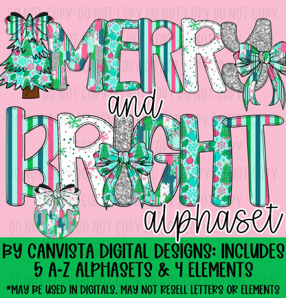 Merry and Bright Alphaset