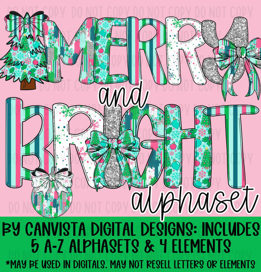Merry and Bright Alphaset
