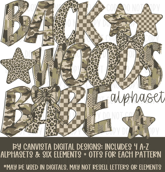 Back Woods Babe Alphaset + OTF