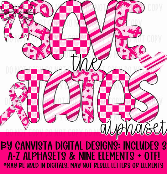 Save The Tatas Alphaset + OTF