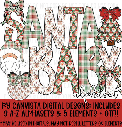 Santa Baby Alphaset + OTF