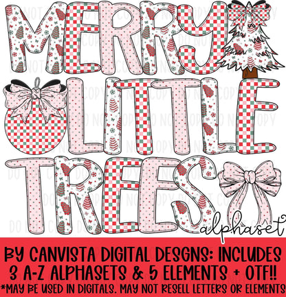 Merry Little Trees Alphaset + OTF