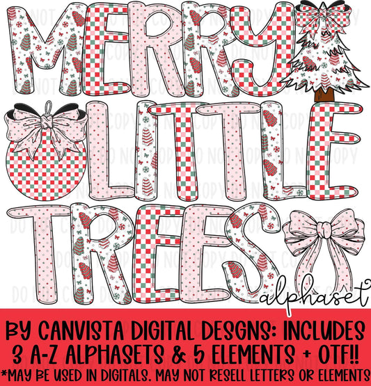 Merry Little Trees Alphaset + OTF