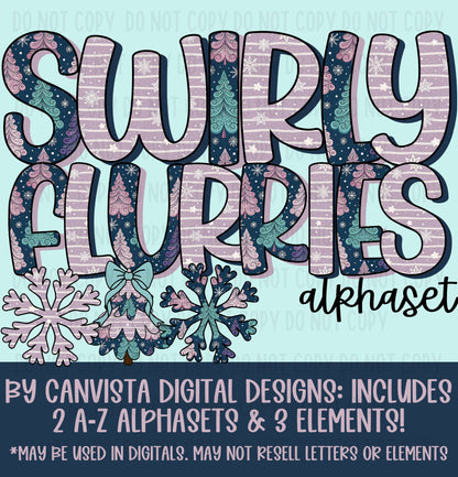 Swirly Flurries Mini Alpha