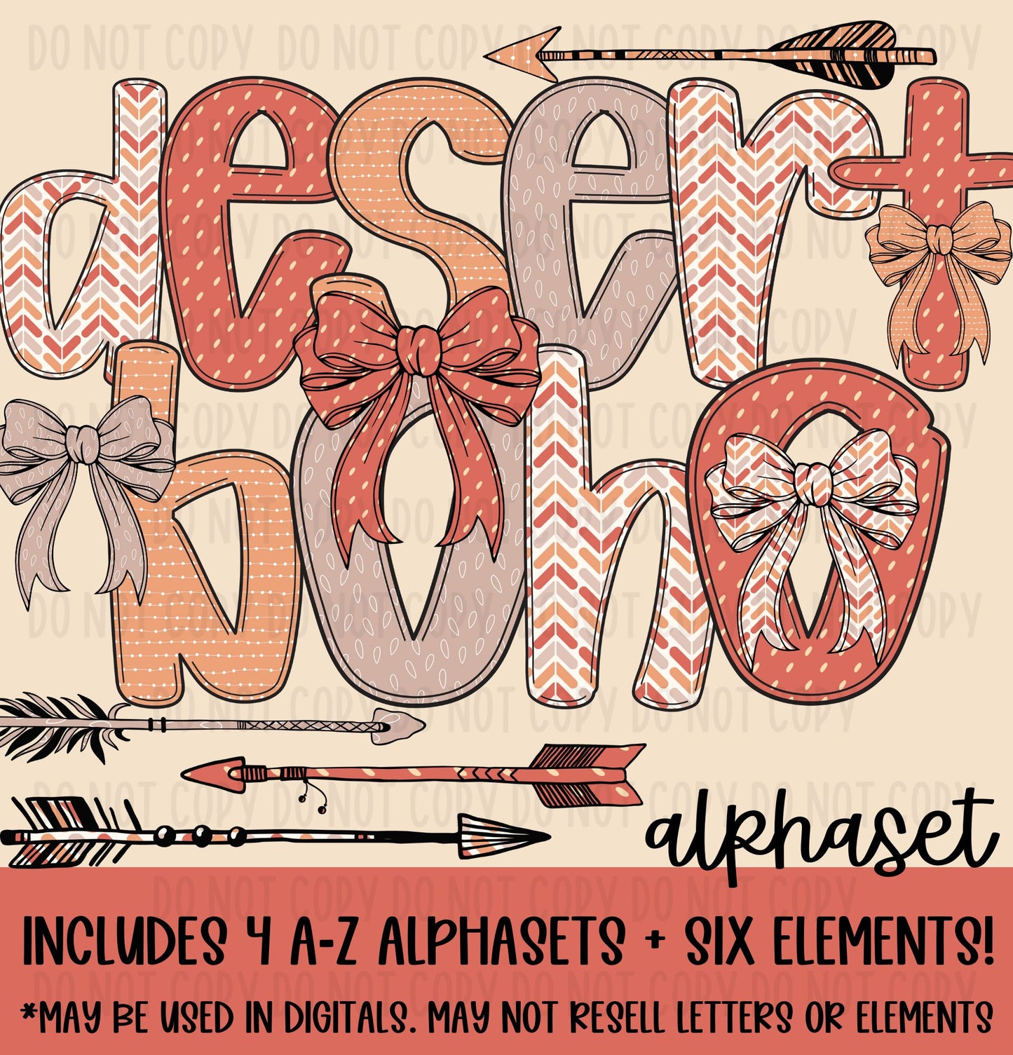 Desert Boho Alphaset