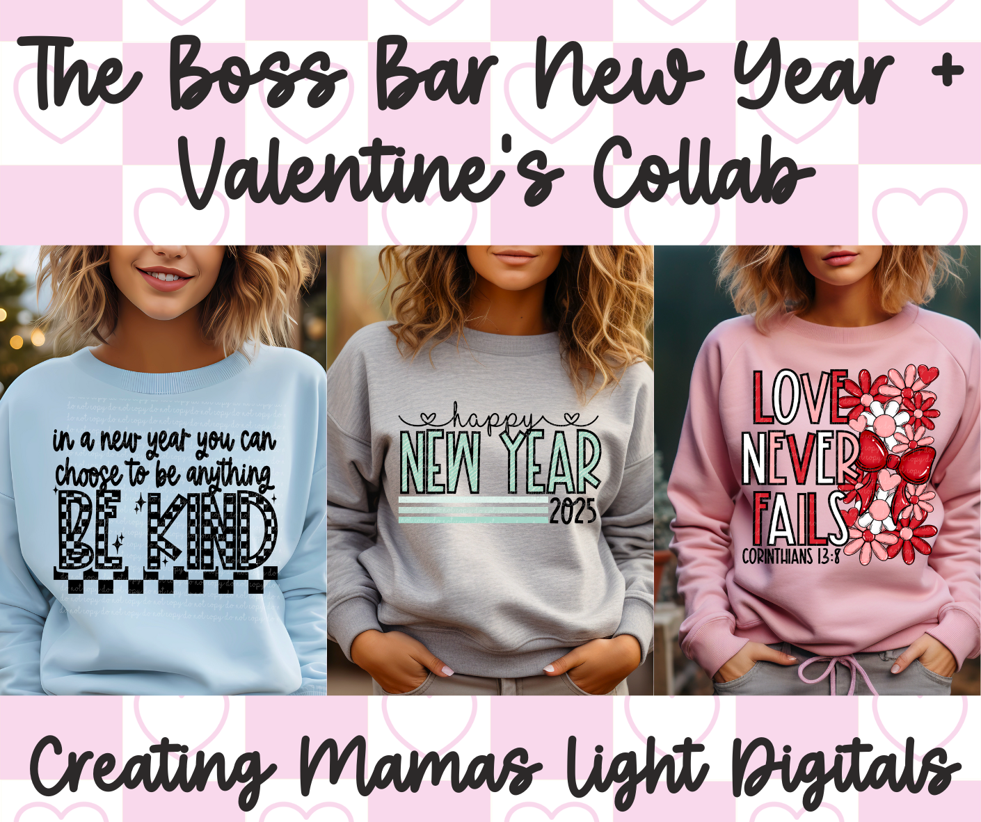 New Year + Valentine's Collab - The Boss Bar Designer Collab Bundle - Digital Designs