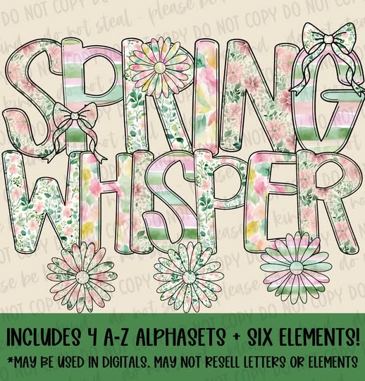Spring Whisper Alphaset