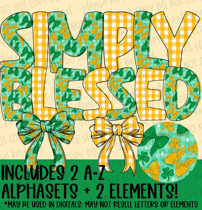 Simply Blessed Mini Alphaset