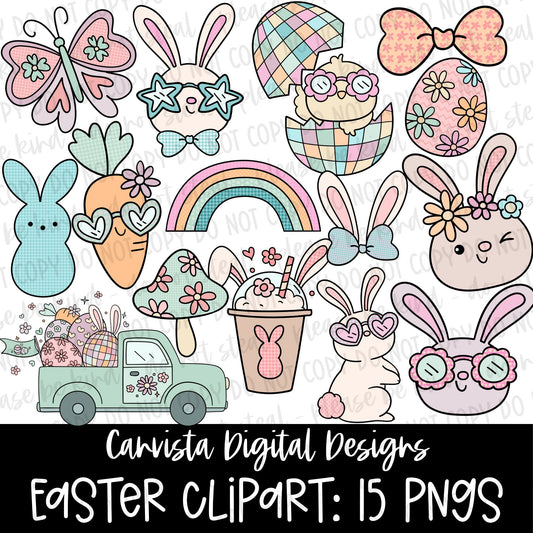 Pastel Easter Clipart Set