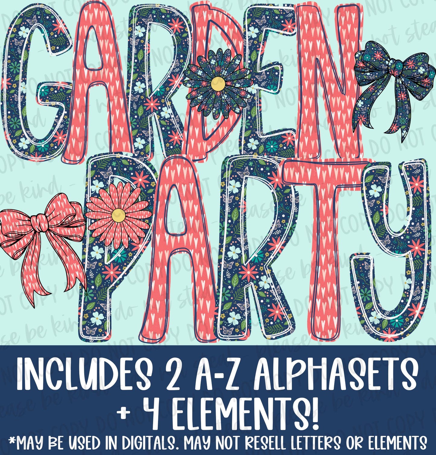 Garden Party Mini Alphaset