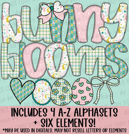 Bunny Blooms Alphaset