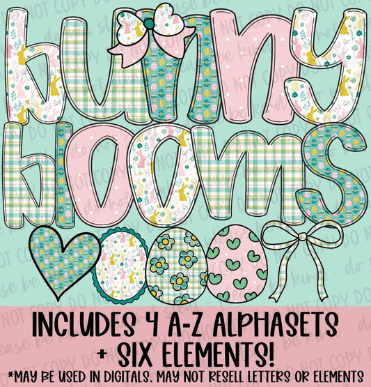 Bunny Blooms Alphaset