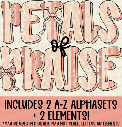 Petals of Praise Mini Alphaset