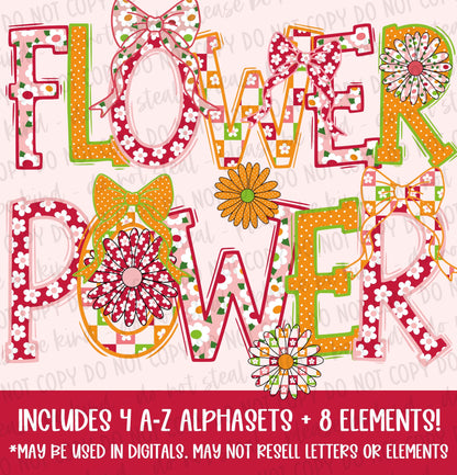 Flower Power Alphaset