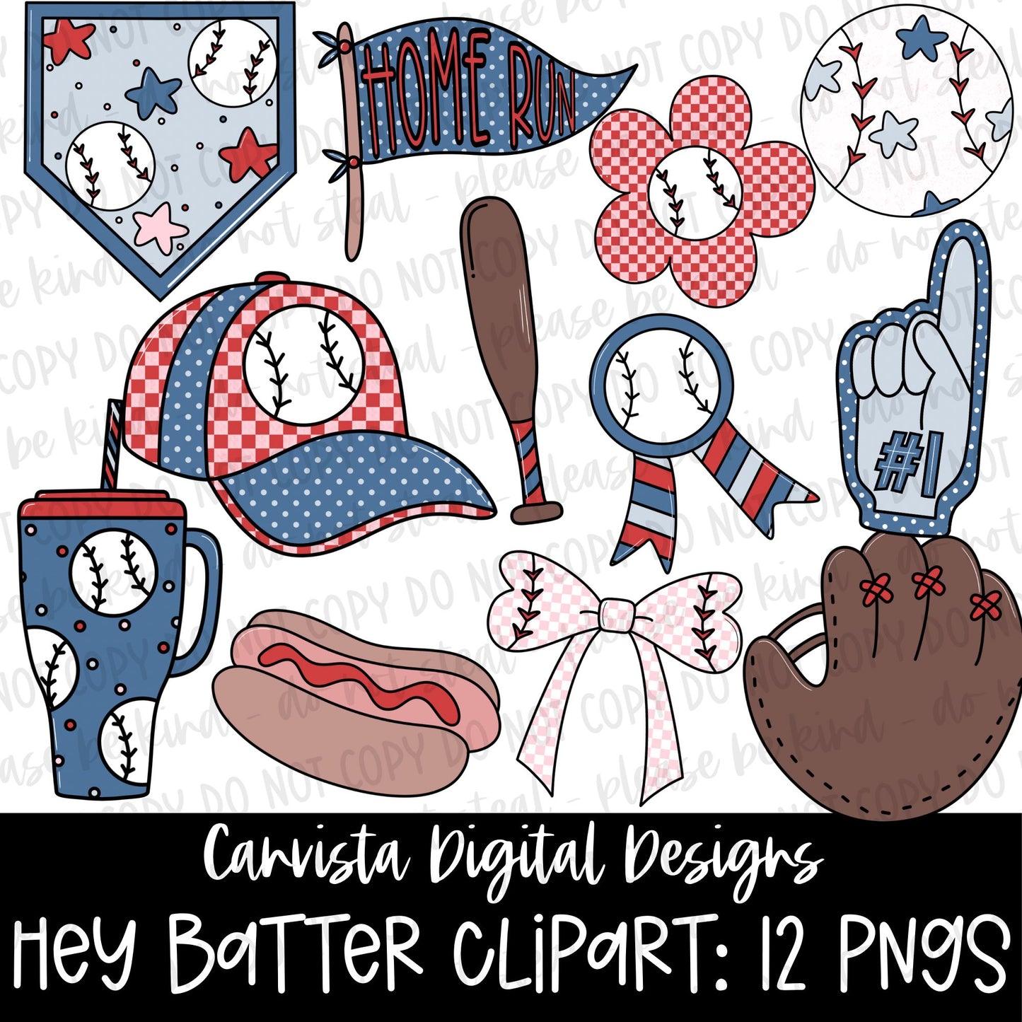 Hey Batter Clipart Set