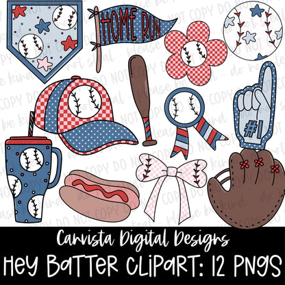 Hey Batter Clipart Set