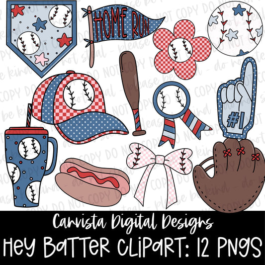 Hey Batter Clipart Set