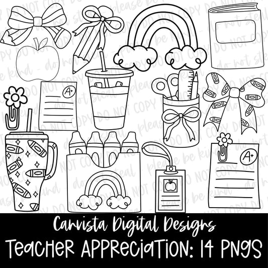 Teacher Appreciation Outline Set