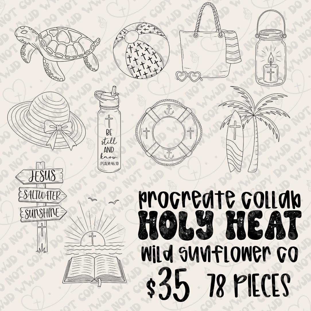 Holy Heat Procreate Stamp Collab