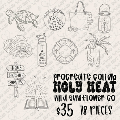 Holy Heat Procreate Stamp Collab