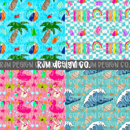 Popsicle Party Collab - Designer Elements: Alphas, Clipart, Outlines, Seamless Paper