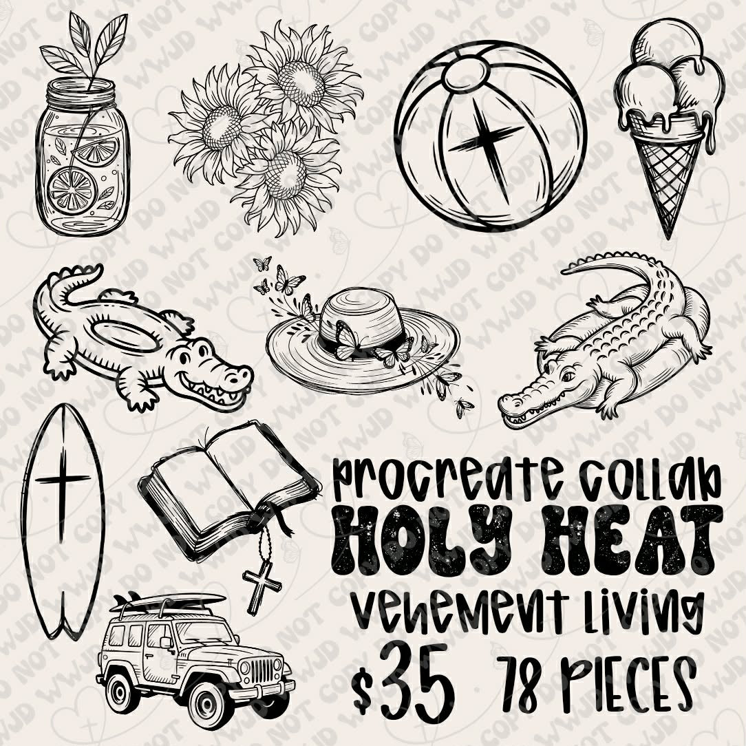 Holy Heat Procreate Stamp Collab