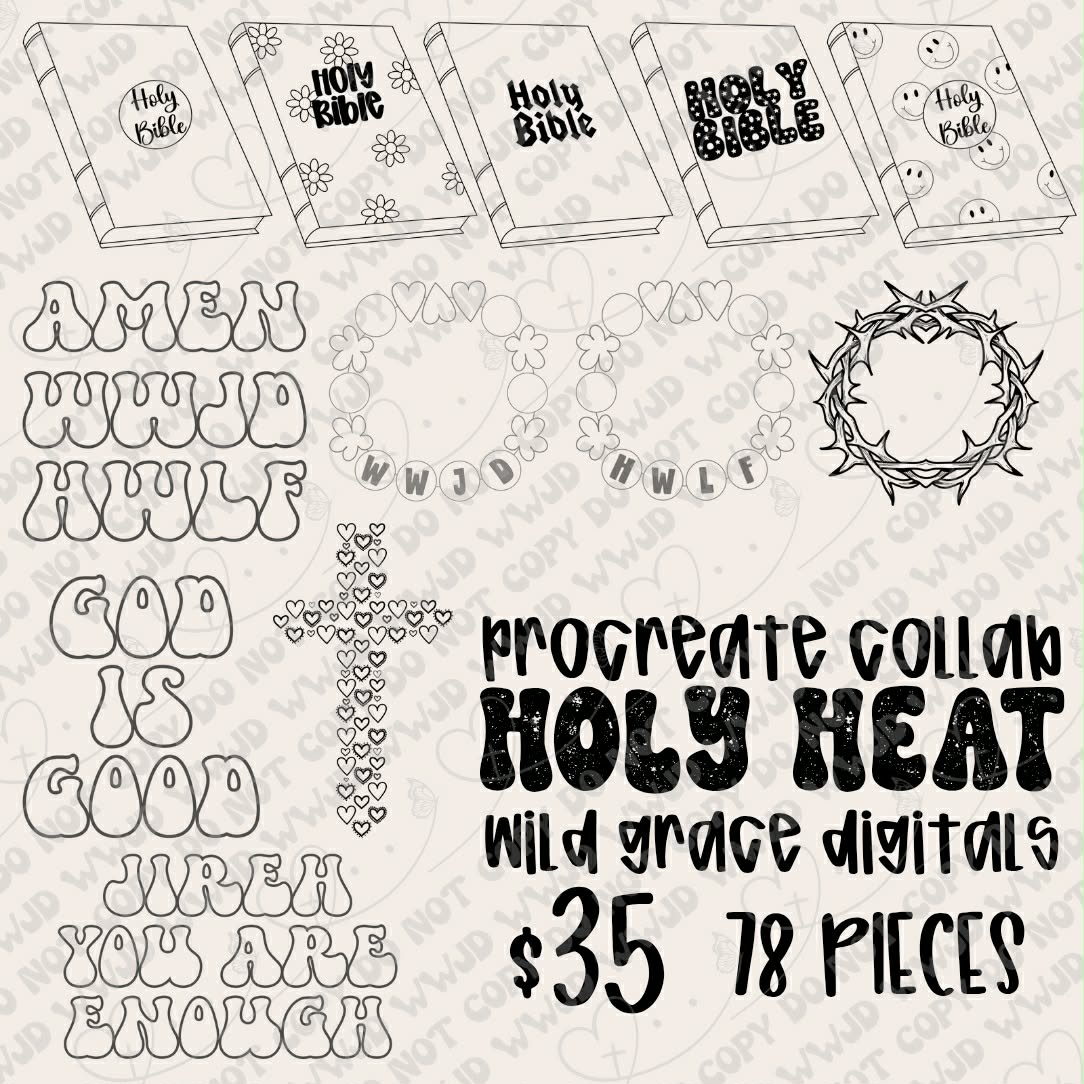 Holy Heat Procreate Stamp Collab