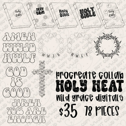 Holy Heat Procreate Stamp Collab