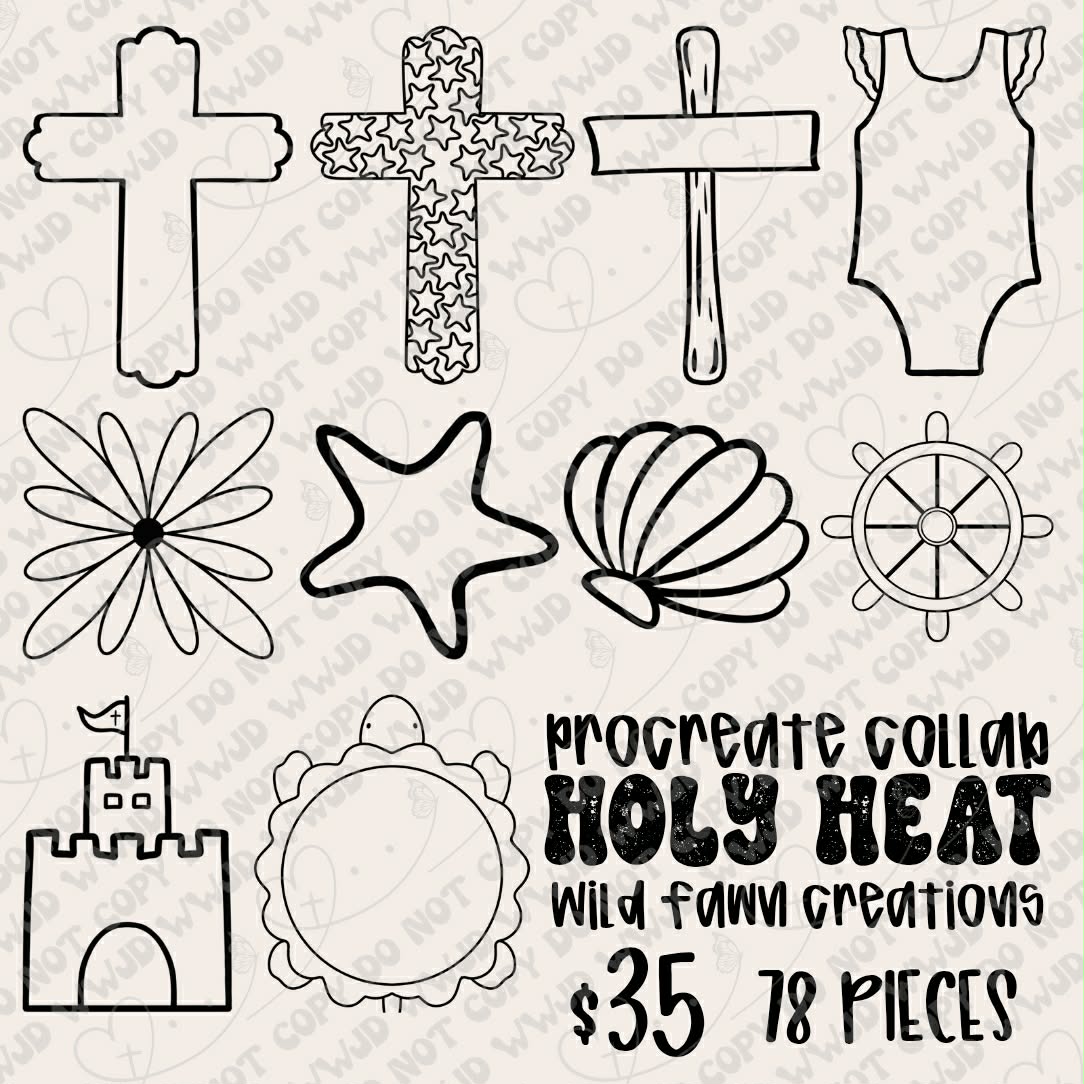 Holy Heat Procreate Stamp Collab