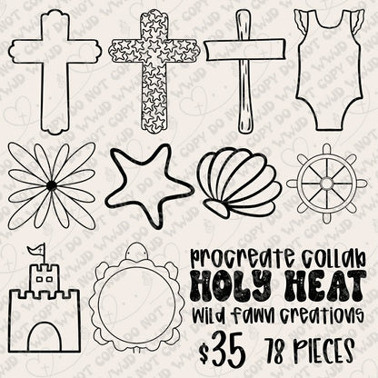 Holy Heat Procreate Stamp Collab