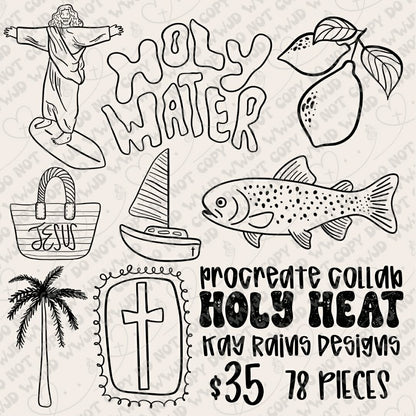 Holy Heat Procreate Stamp Collab