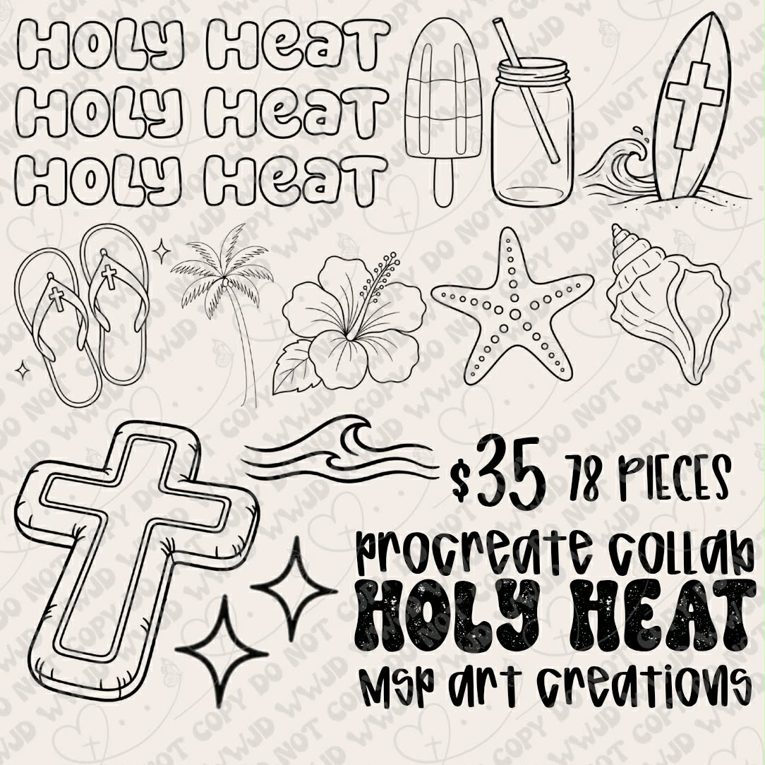 Holy Heat Procreate Stamp Collab