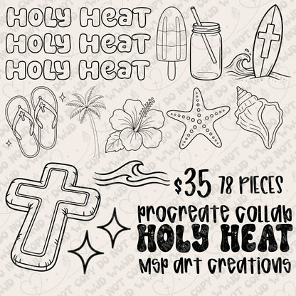 Holy Heat Procreate Stamp Collab