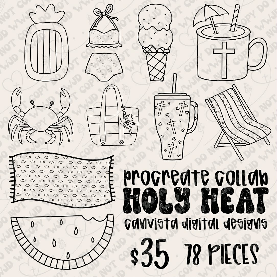 Holy Heat Procreate Stamp Collab