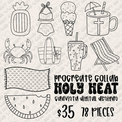 Holy Heat Procreate Stamp Collab