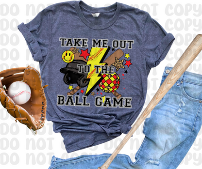 Take Me Out To The Ball Game. Softball PNG File - Digital Design