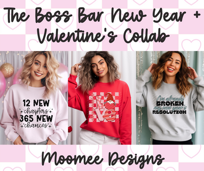 New Year + Valentine's Collab - The Boss Bar Designer Collab Bundle - Digital Designs