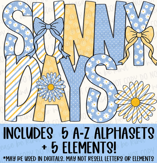 Sunny Days Alphaset