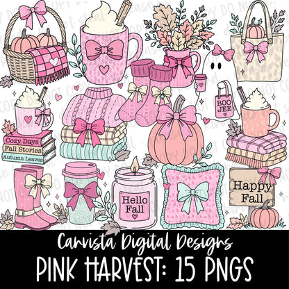 Pink Harvest Clipart Set