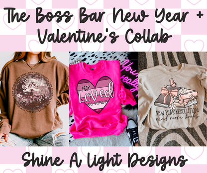 New Year + Valentine's Collab - The Boss Bar Designer Collab Bundle - Digital Designs